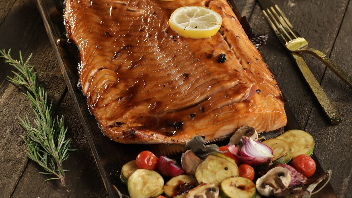 Salmón BBQ con Miel
